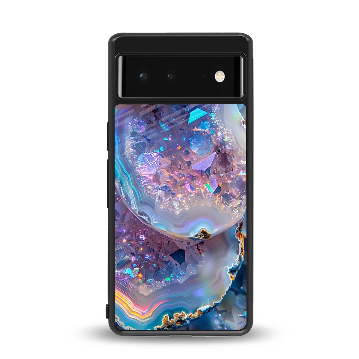 Crystal Veil back phone cover | glass case for google pixel 6a