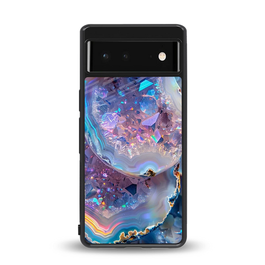 Crystal Veil back phone cover | glass case for google pixel 6a