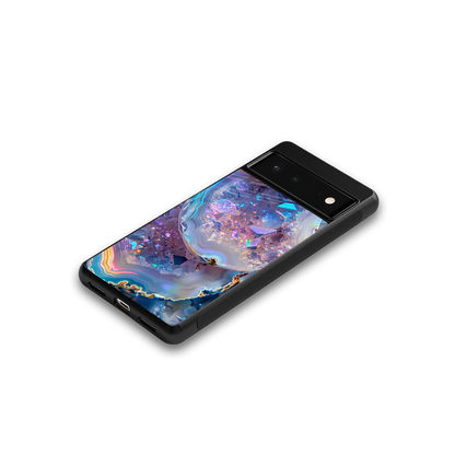 Crystal Veil google pixel 6a mobile cover | shockproof glass phone case