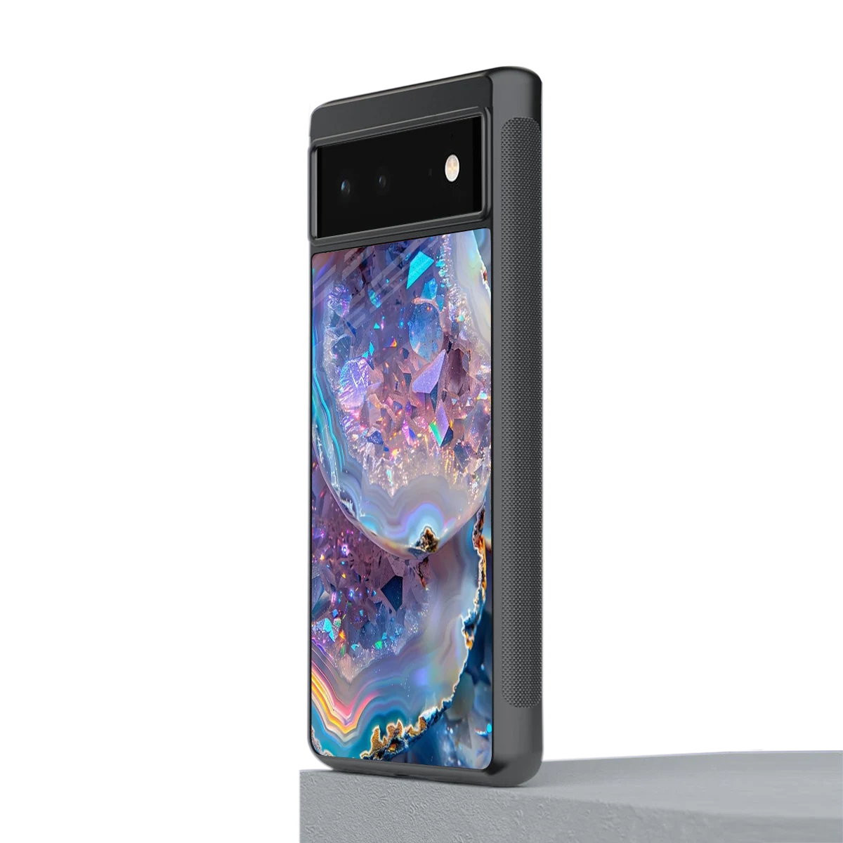 Crystal Veil stylish phone case for google pixel 6a | glossy glass and slim fit