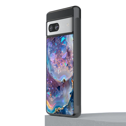 Crystal Veil stylish phone case for google pixel 7 | glossy glass and slim fit