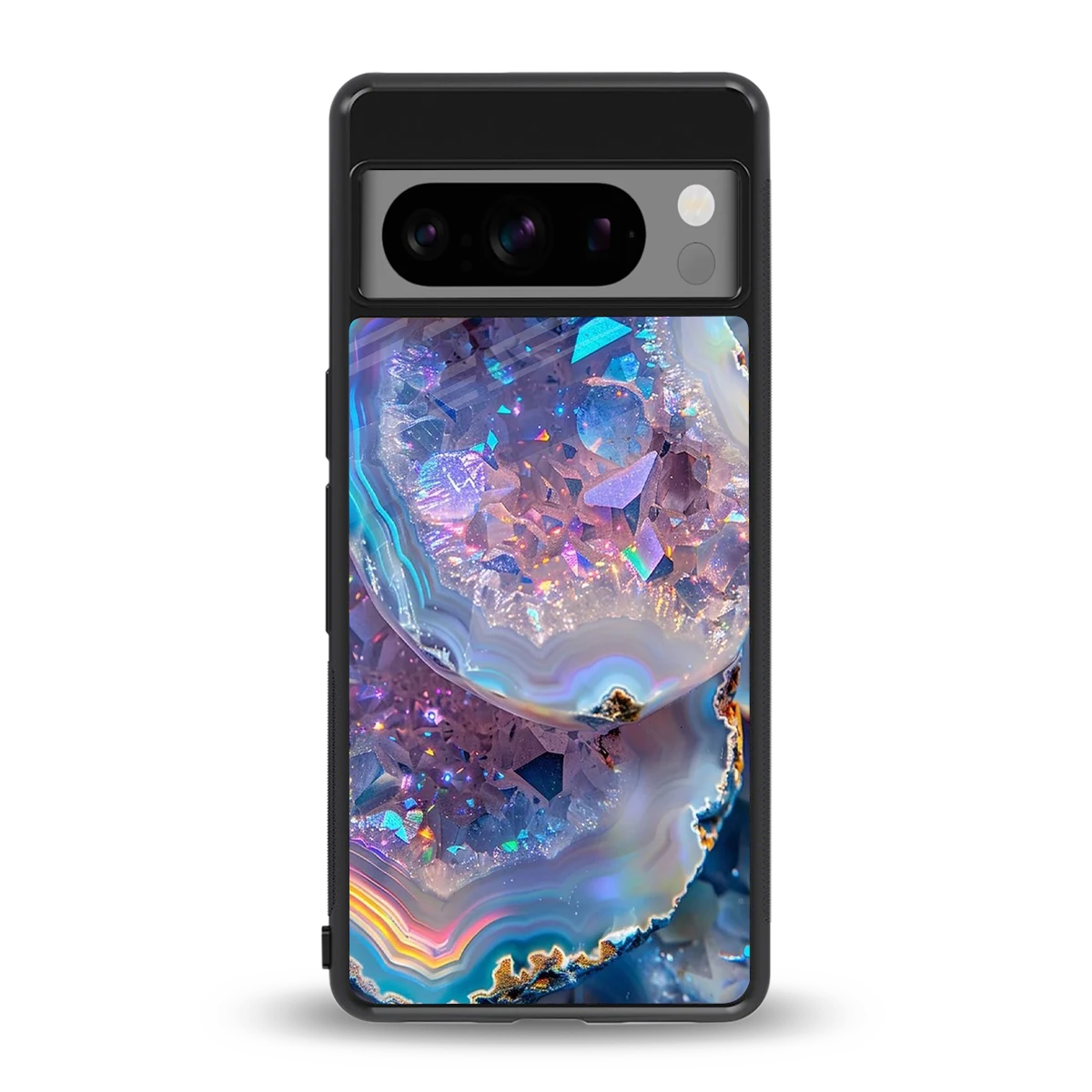 Crystal Veil back phone cover | glass case for google pixel 8 pro
