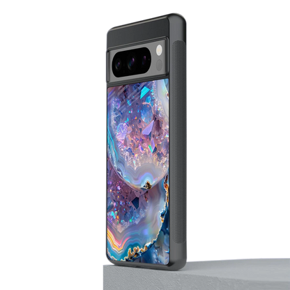 Crystal Veil stylish phone case for google pixel 8 pro | glossy glass and slim fit