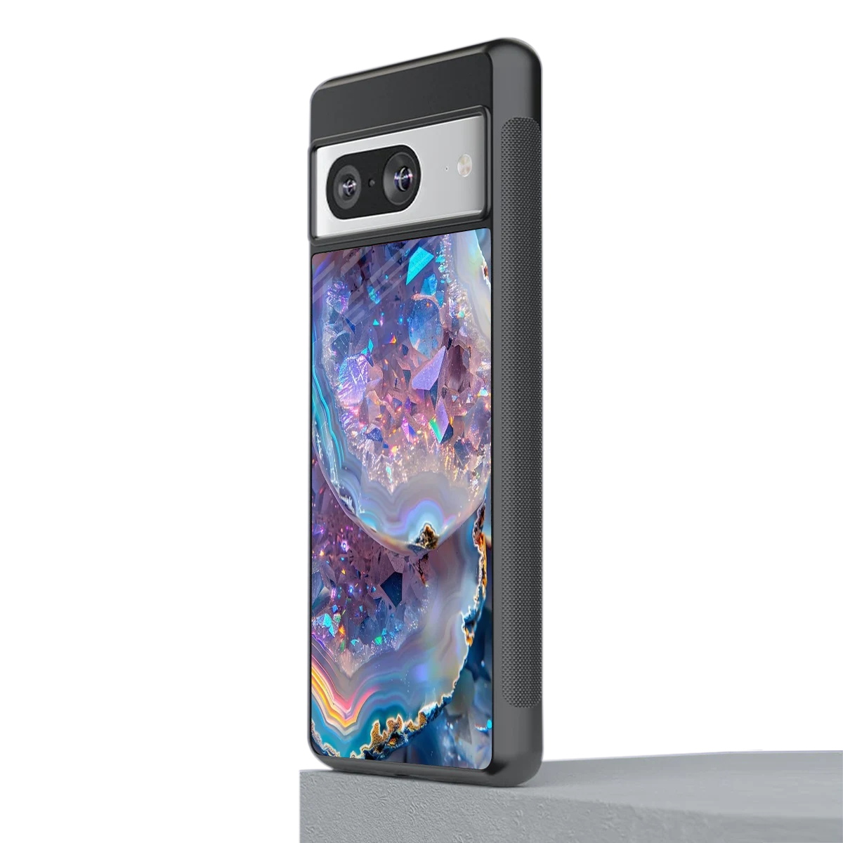 Crystal Veil stylish phone case for google pixel 8 | glossy glass and slim fit
