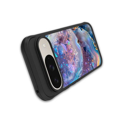 Crystal Veil stylish phone case for google pixel 9 | glossy glass and slim fit