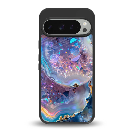 Crystal Veil back phone cover | glass case for google pixel 9 pro xl