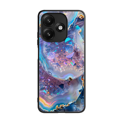 Crystal Veil back phone cover | glass case for redmi 12 5g