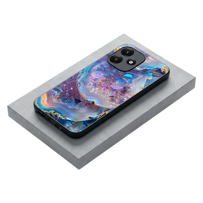Crystal Veil stylish phone case for redmi 12 5g | glossy glass and slim fit
