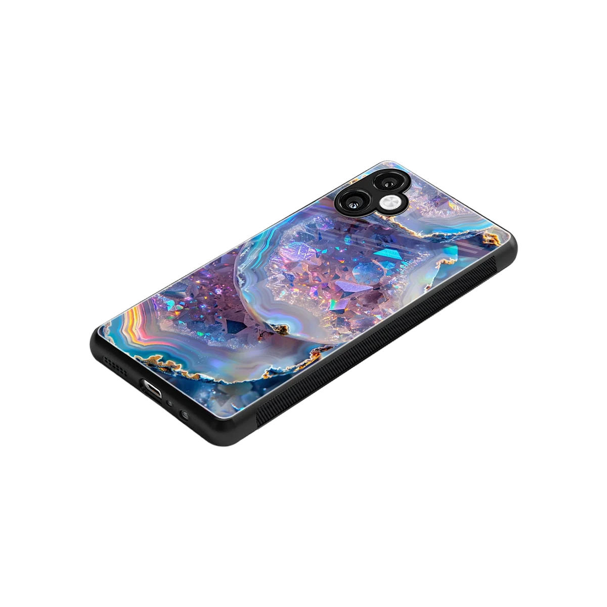 Crystal Veil stylish phone case for samsung galaxy a06 5g | glossy glass and slim fit