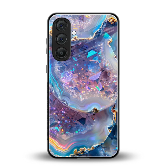 Crystal Veil back phone cover | glass case for samsung galaxy f17 5g