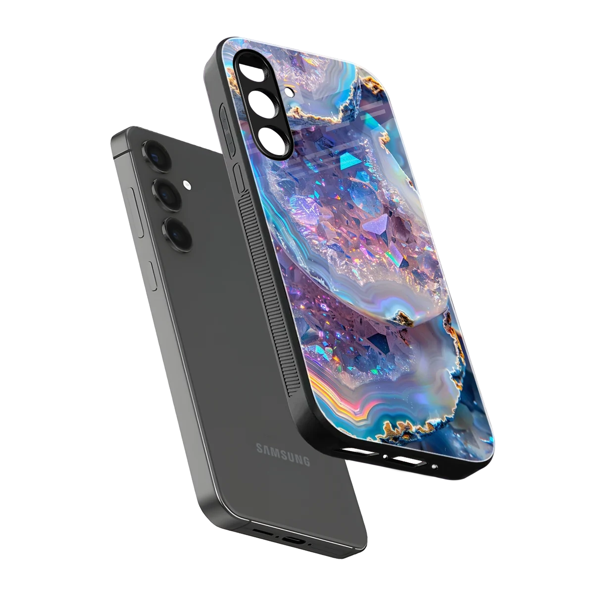 Crystal Veil sleek samsung galaxy a14 5g cover with tempered glass back and TPU edges