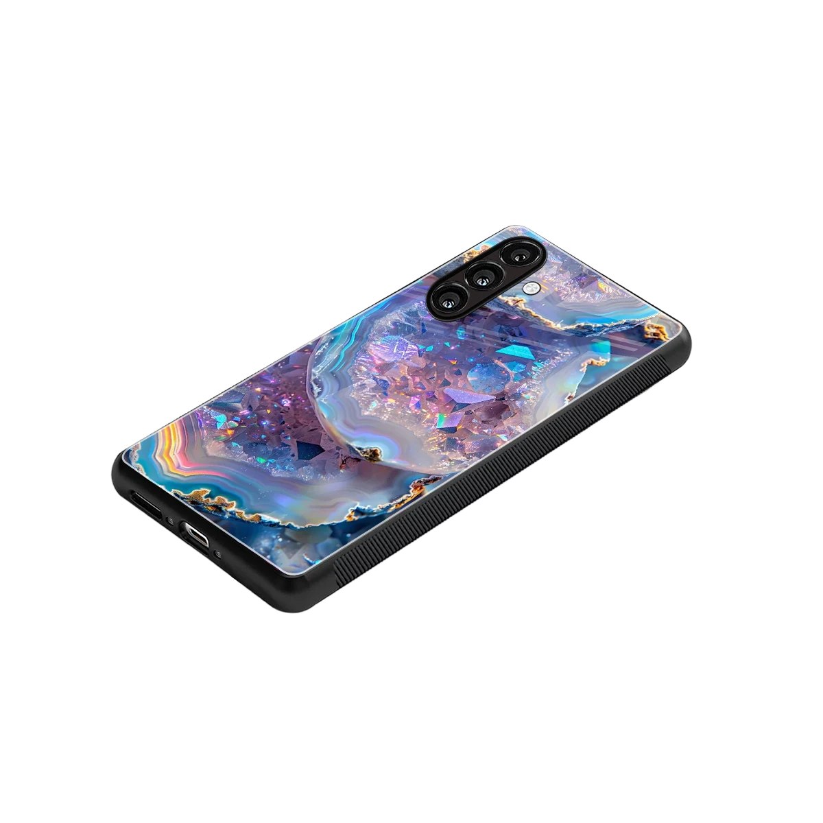 Crystal Veil stylish phone case for samsung galaxy a14 5g | glossy glass and slim fit