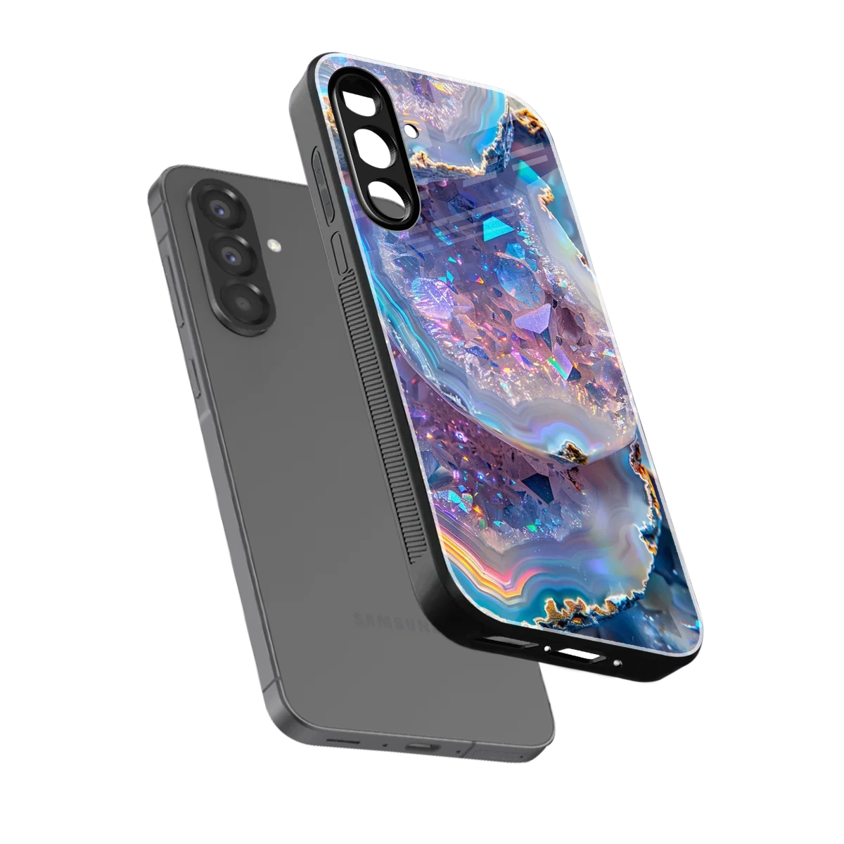 Crystal Veil sleek samsung galaxy a36 5g cover with tempered glass back and TPU edges