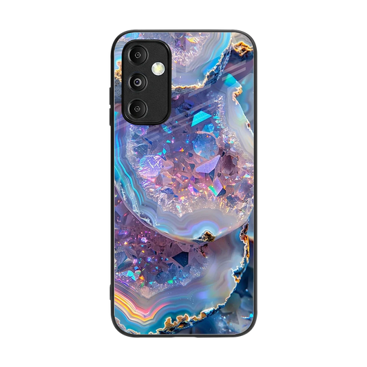 Crystal Veil back phone cover | glass case for samsung galaxy m14 5g