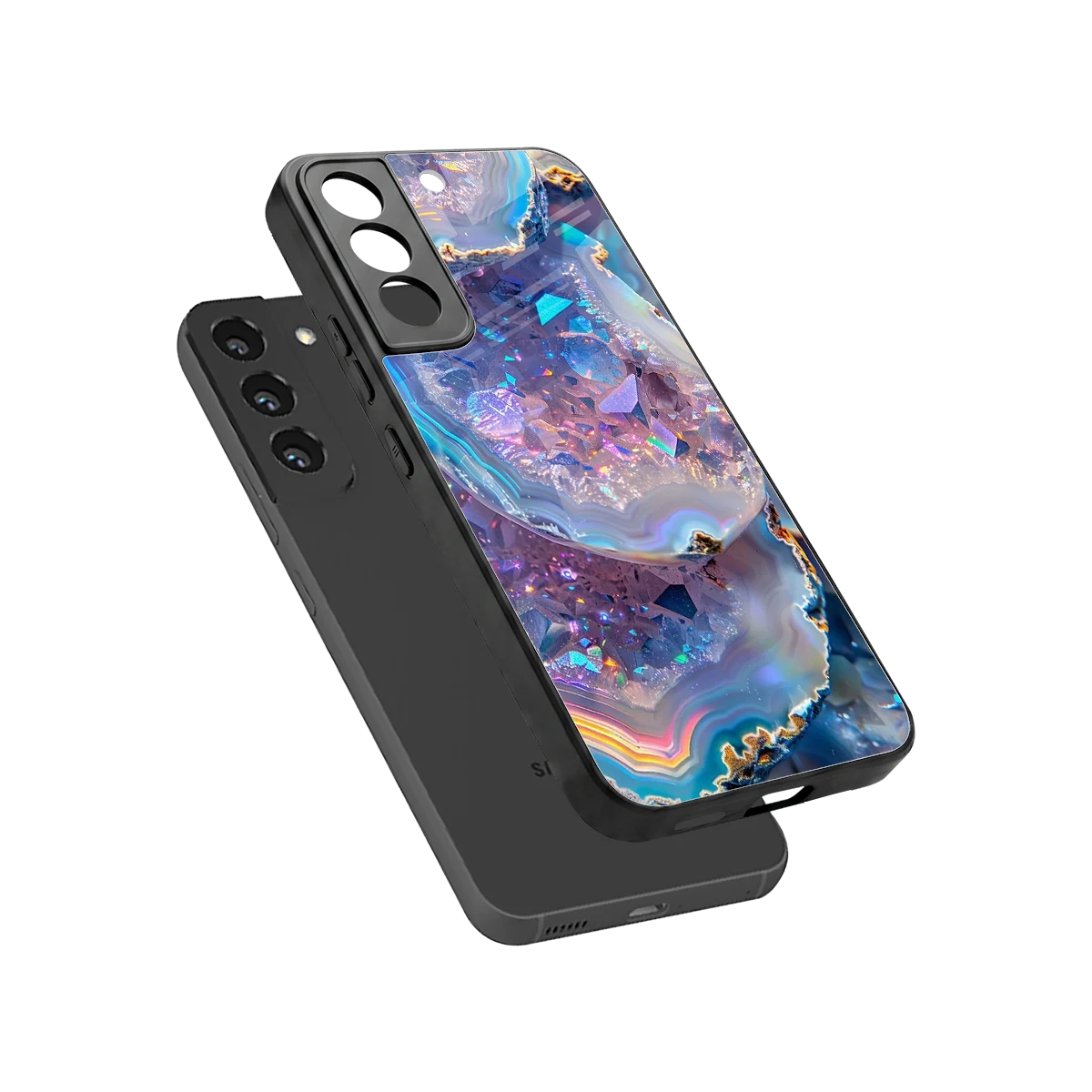Crystal Veil sleek samsung galaxy s22 cover with tempered glass back and TPU edges