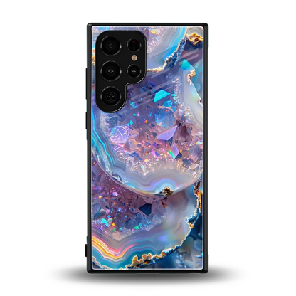 Crystal Veil back phone cover | glass case for samsung galaxy s23 ultra