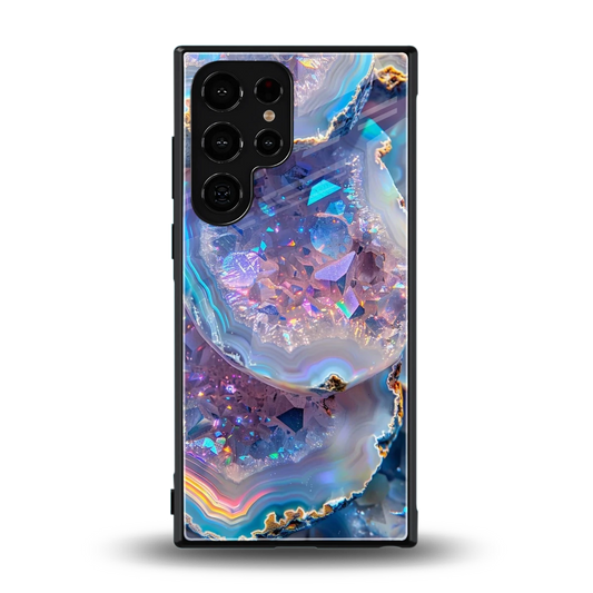 Crystal Veil back phone cover | glass case for samsung galaxy s23 ultra