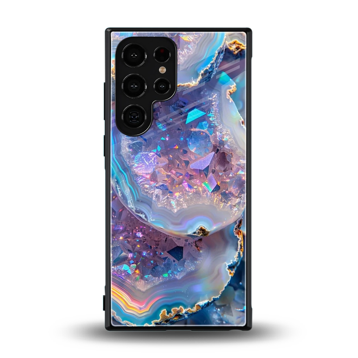 Crystal Veil back phone cover | glass case for samsung galaxy s24 ultra