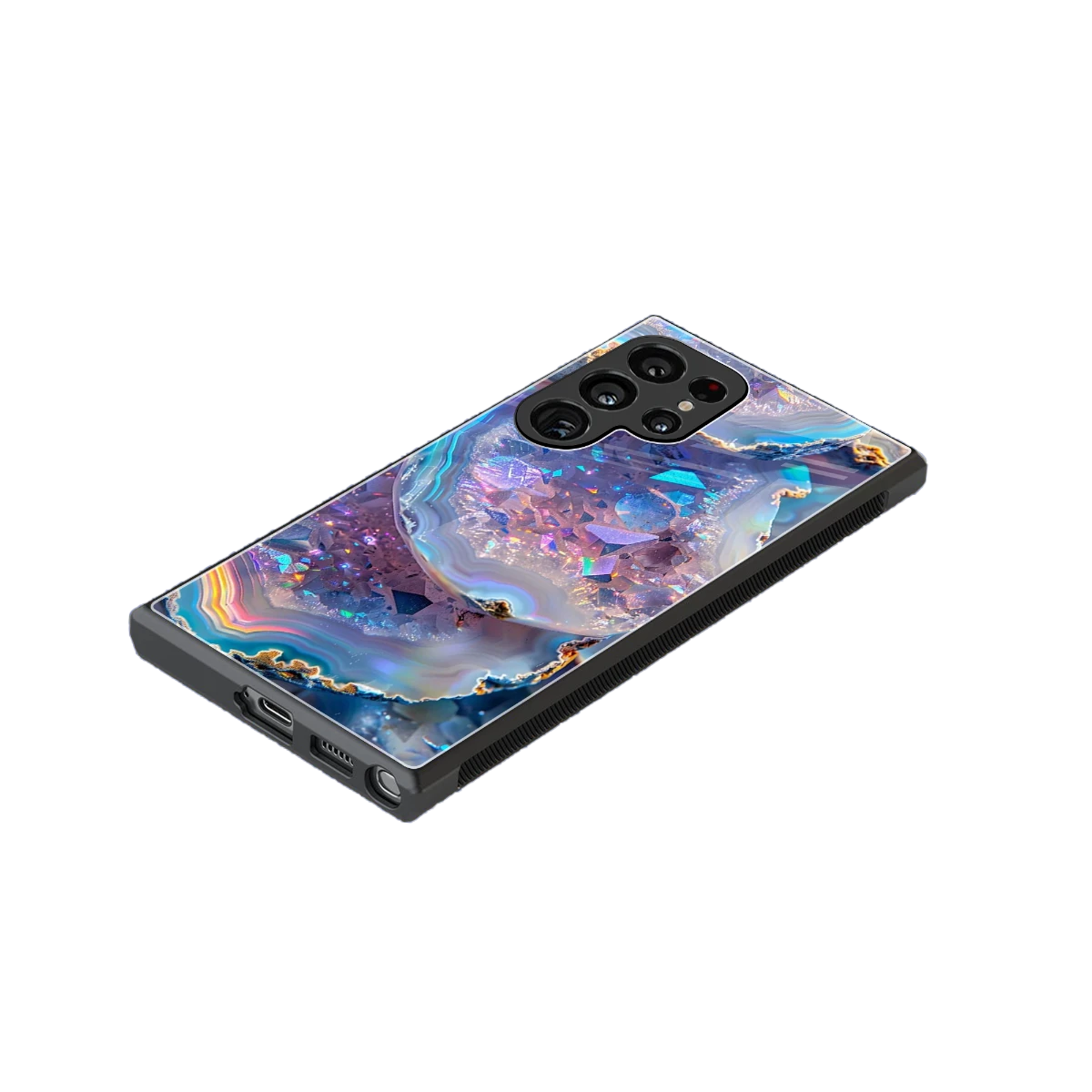 Crystal Veil stylish phone case for samsung galaxy s23 ultra | glossy glass and slim fit