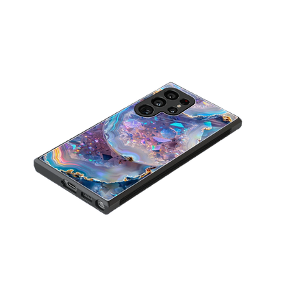 Crystal Veil stylish phone case for samsung galaxy s24 ultra | glossy glass and slim fit