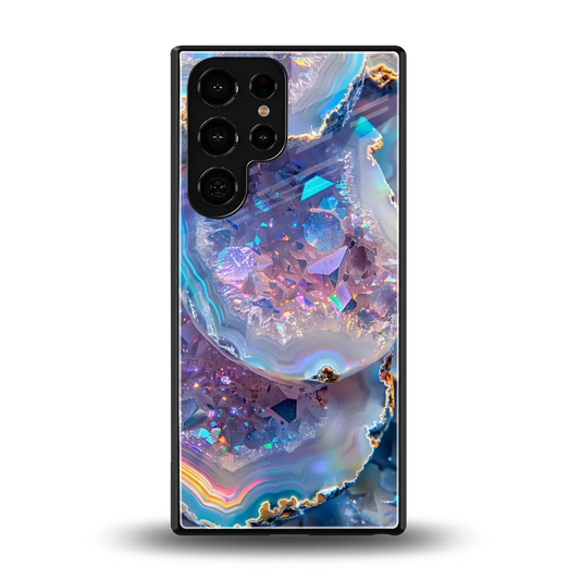 Crystal Veil back phone cover | glass case for samsung galaxy s25 ultra