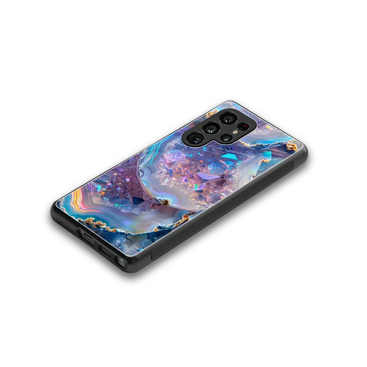 Crystal Veil stylish phone case for samsung galaxy s25 ultra | glossy glass and slim fit