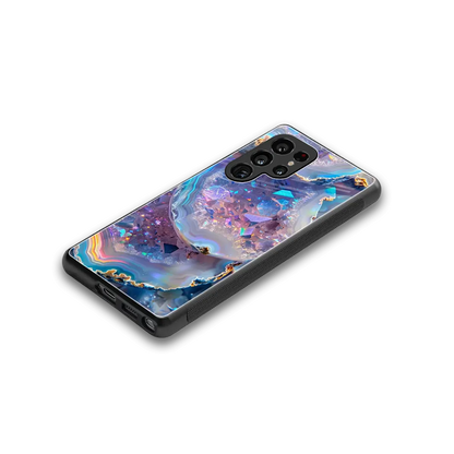 Crystal Veil stylish phone case for samsung galaxy s25 ultra | glossy glass and slim fit