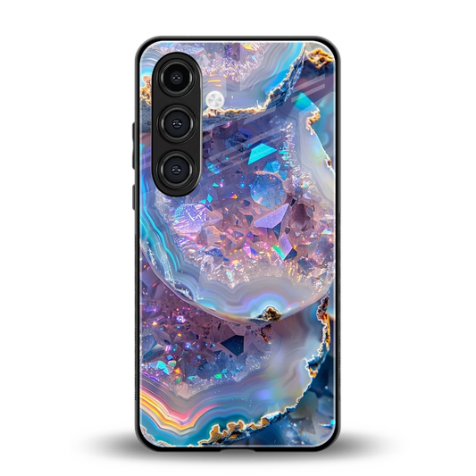 Crystal Veil back phone cover | glass case for samsung galaxy s25