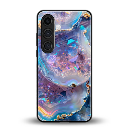 Crystal Veil back phone cover | glass case for samsung galaxy s23 fe