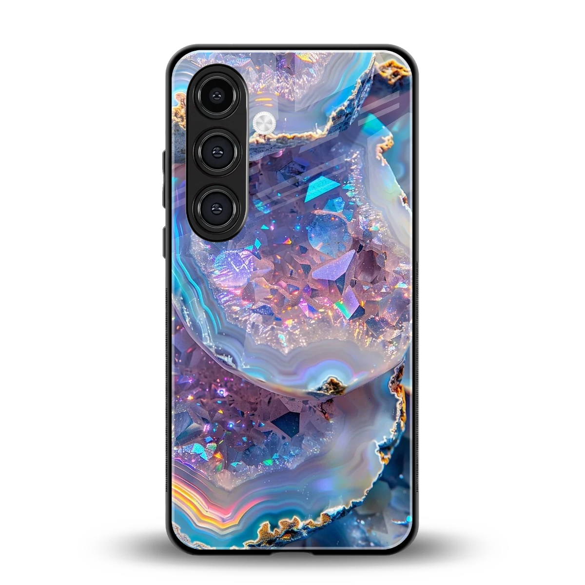 Crystal Veil back phone cover | glass case for samsung galaxy s24 plus