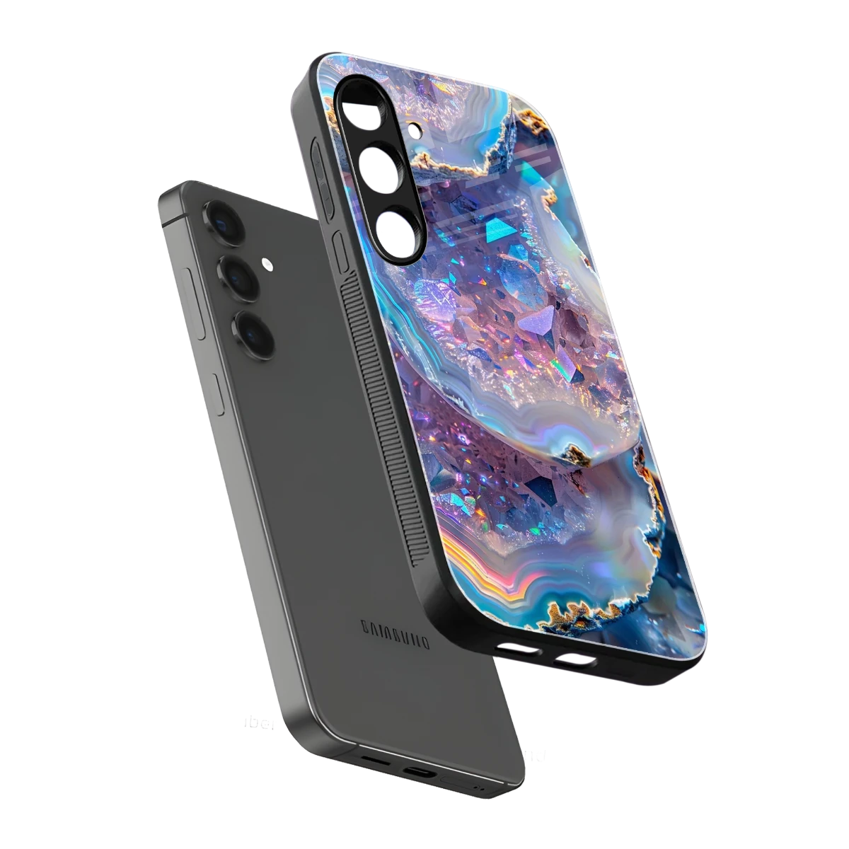 Crystal Veil sleek samsung galaxy s25 cover with tempered glass back and TPU edges