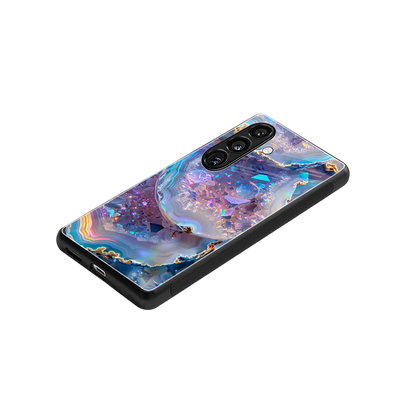 Crystal Veil stylish phone case for samsung galaxy s24 | glossy glass and slim fit