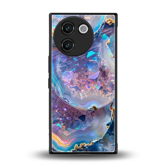 Crystal Veil back phone cover | glass case for vivo v30e