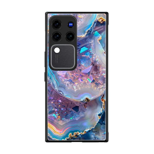 Crystal Veil back phone cover | glass case forvivo v30 pro