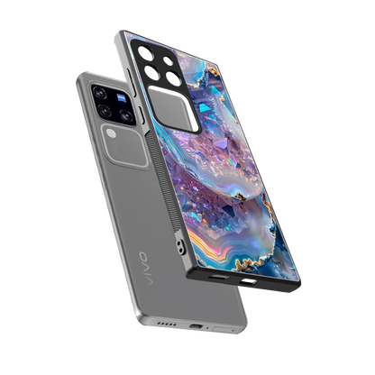 Crystal Veil sleekvivo v30 pro cover with tempered glass back and TPU edges