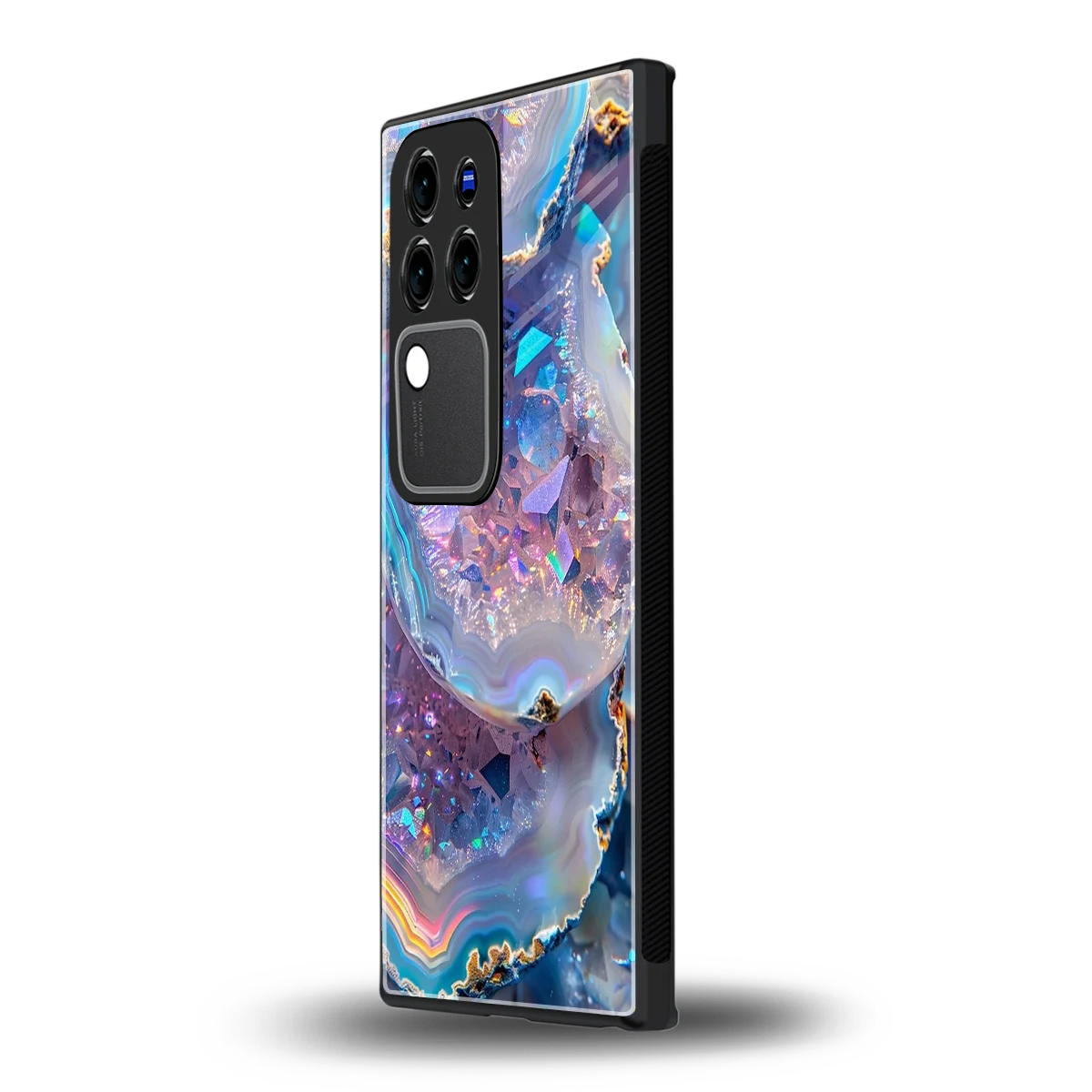Crystal Veilvivo v30 pro mobile cover | shockproof glass phone case