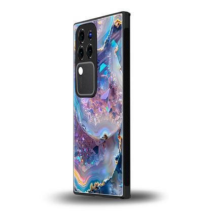 Crystal Veilvivo v30 pro mobile cover | shockproof glass phone case