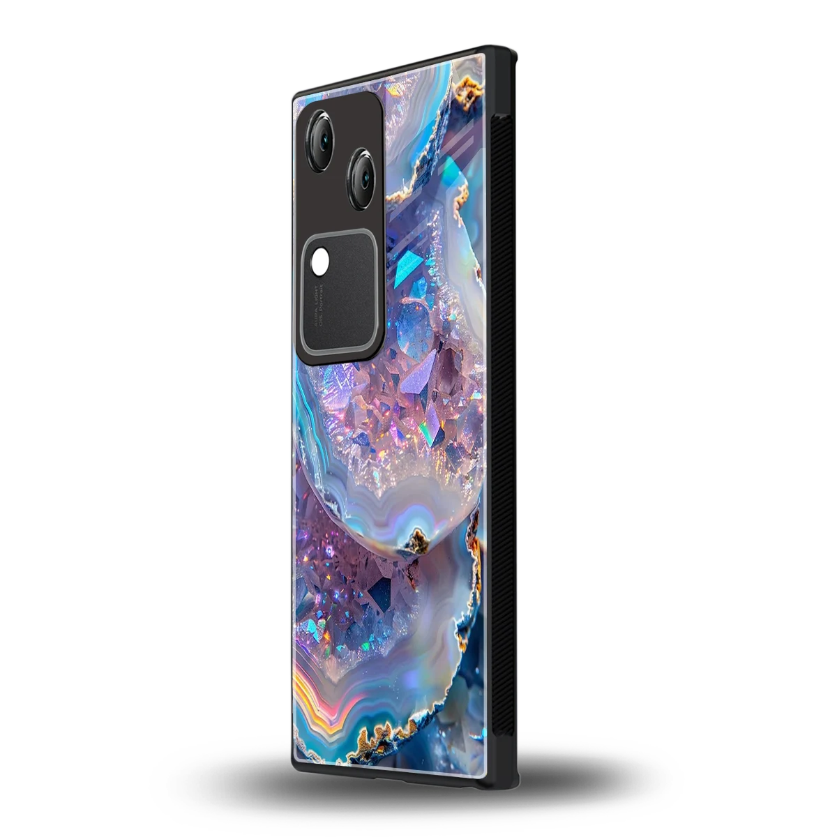Crystal Veil vivo v30 mobile cover | shockproof glass phone case