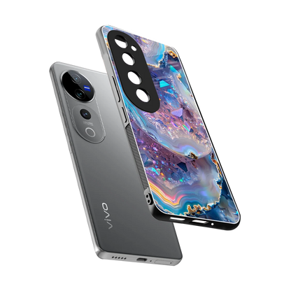 Crystal Veil sleek vivo v40 pro cover with tempered glass back and TPU edges