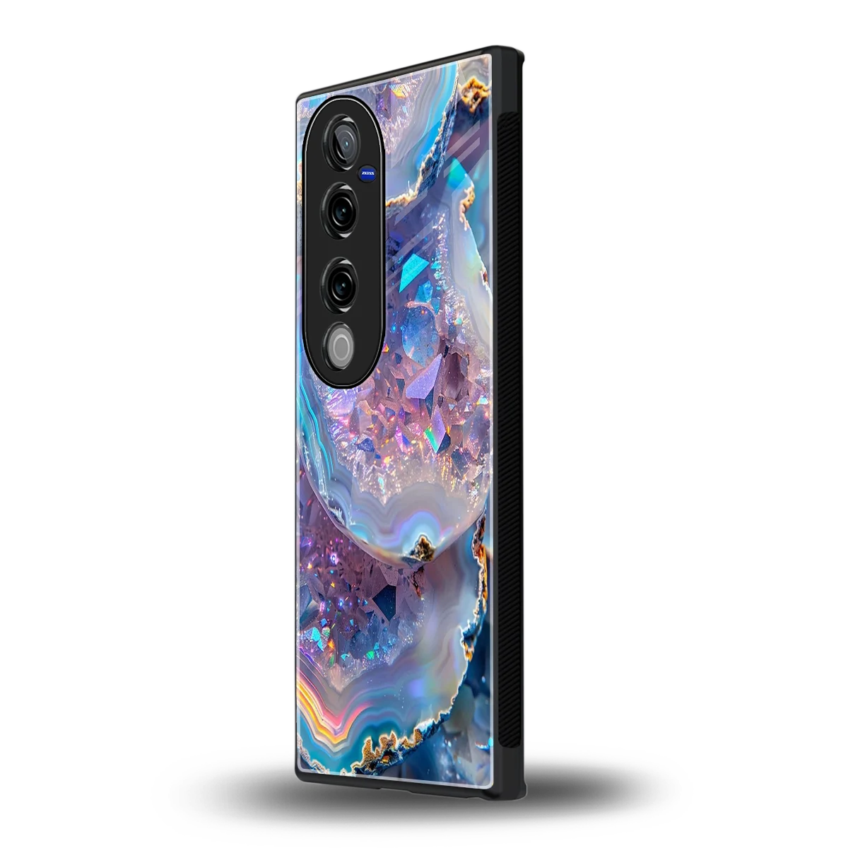 Crystal Veil vivo v40 pro mobile cover | shockproof glass phone case