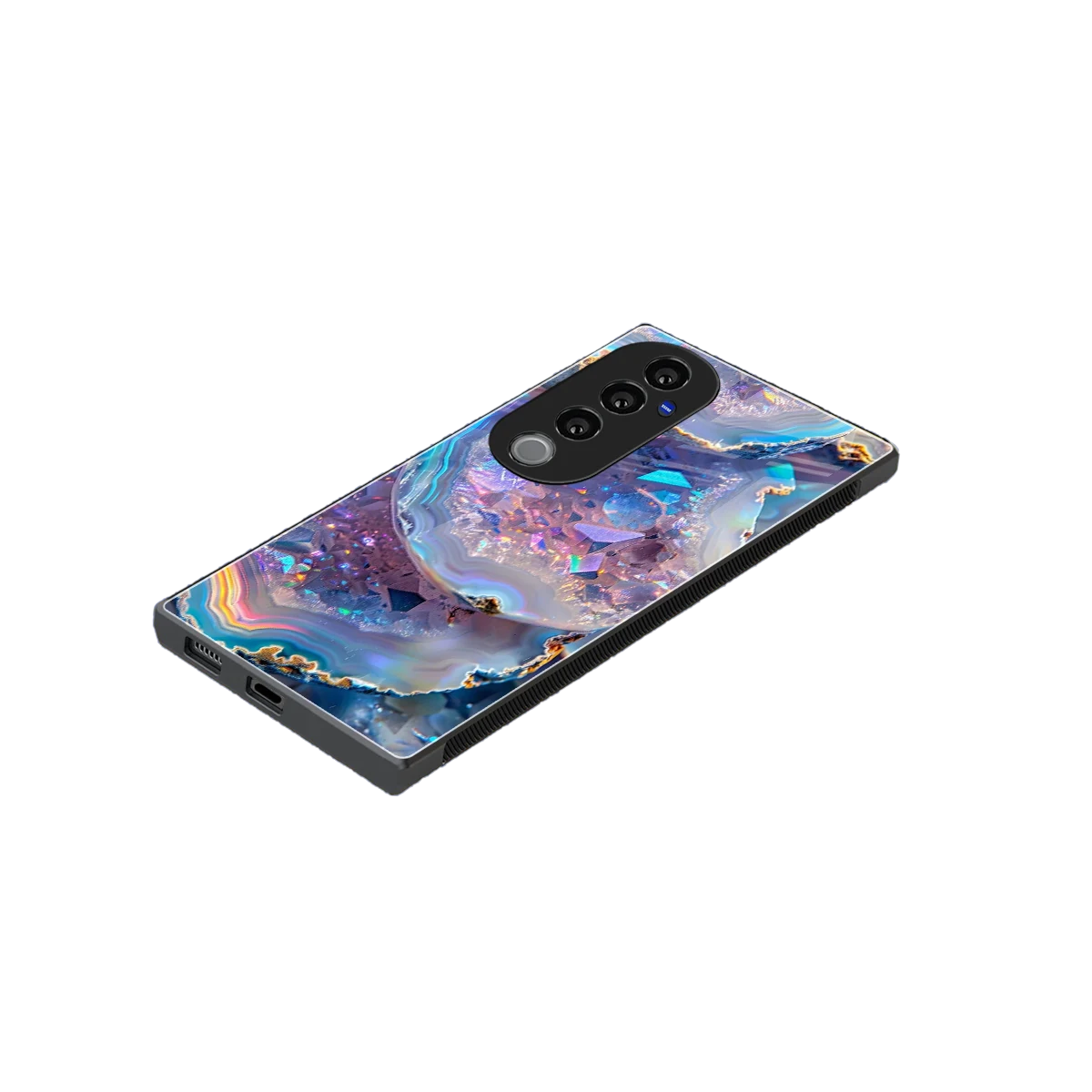Crystal Veil stylish phone case for vivo v40 pro | glossy glass and slim fit