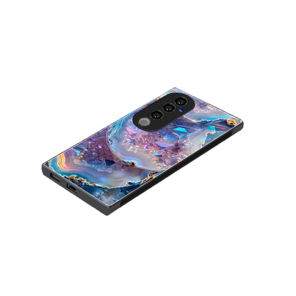 Crystal Veil stylish phone case for vivo v40 pro | glossy glass and slim fit
