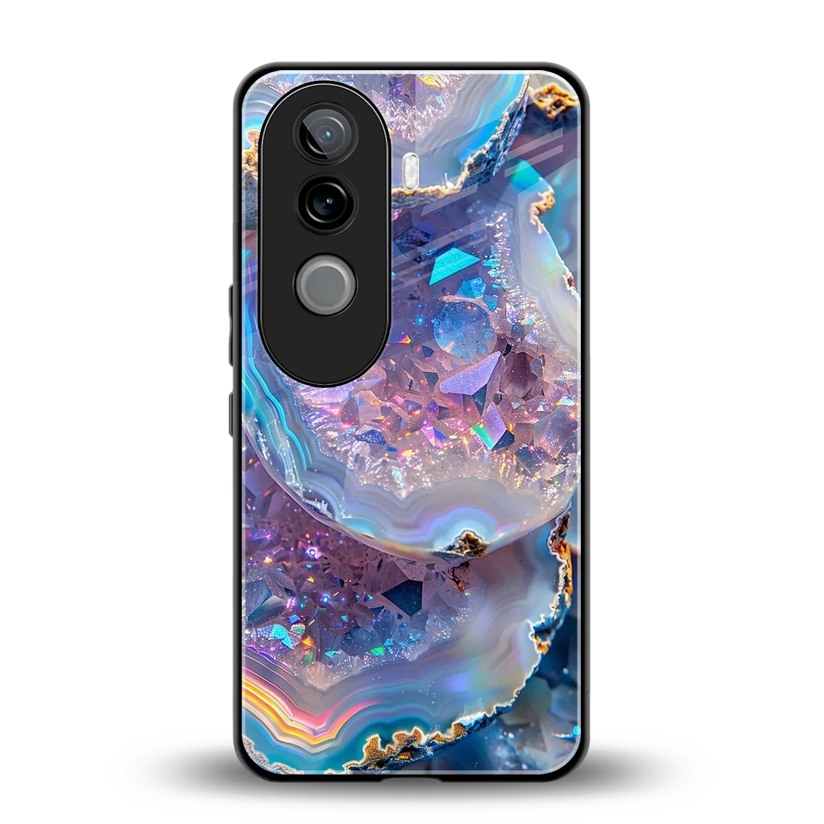 Crystal Veil back phone cover | glass case for vivo v40e