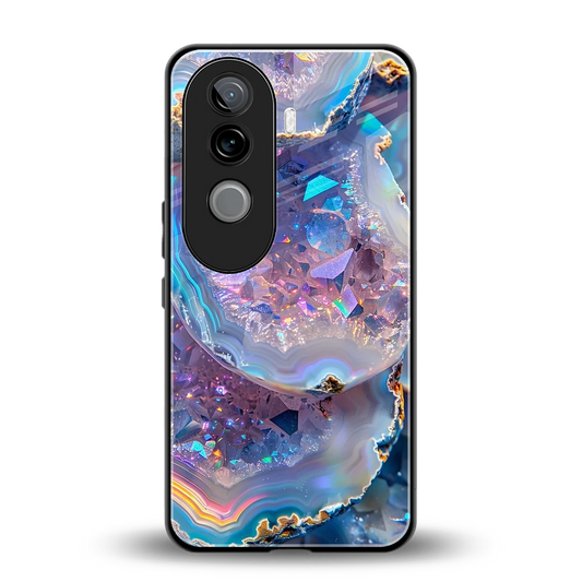 Crystal Veil back phone cover | glass case for vivo v40e
