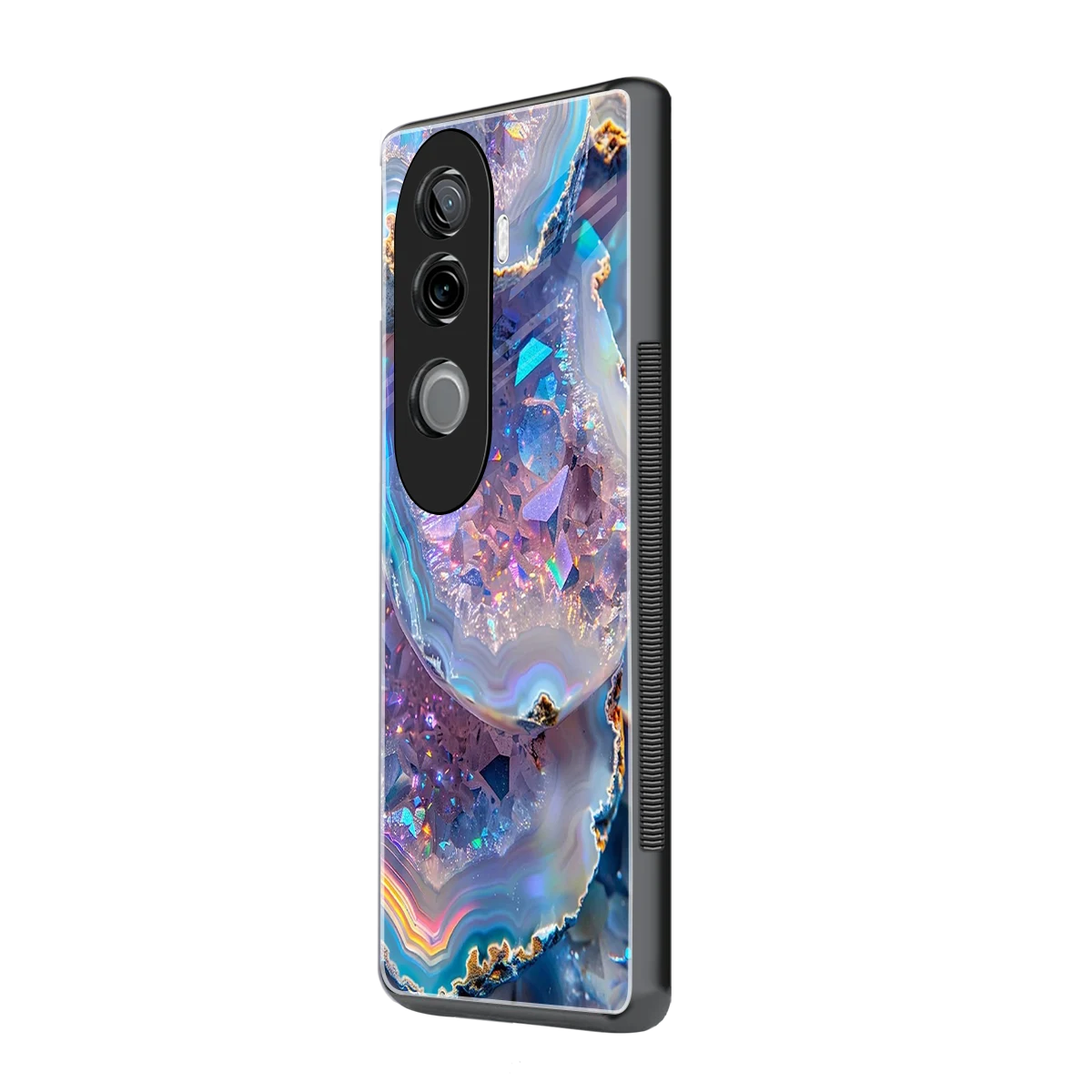 Crystal Veil vivo v40e mobile cover | shockproof glass phone case