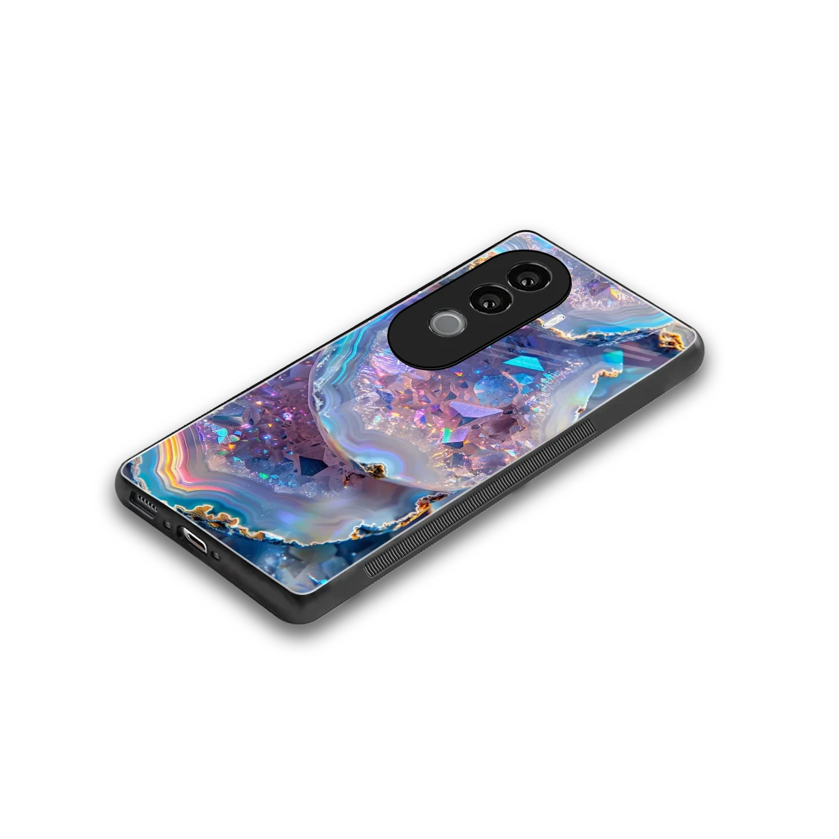 Crystal Veil stylish phone case for vivo v40e | glossy glass and slim fit