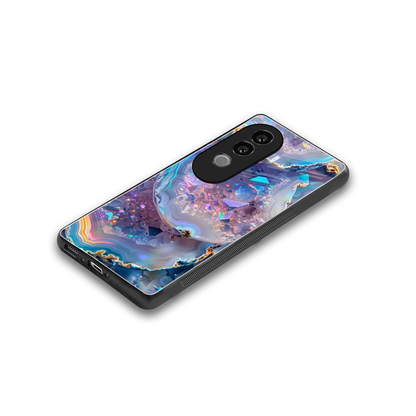 Crystal Veil stylish phone case for vivo v40e | glossy glass and slim fit