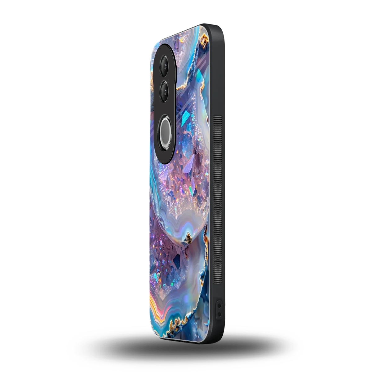 Crystal Veil vivo v50 mobile cover | shockproof glass phone case