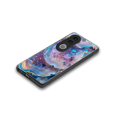 Crystal Veil stylish phone case for vivo v50 | glossy glass and slim fit