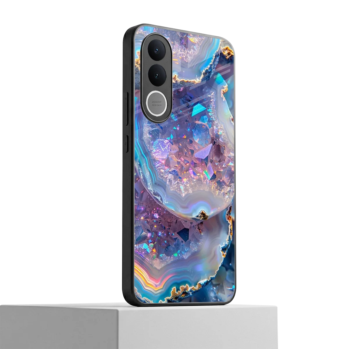 Crystal Veil vivo v70 fe mobile cover | shockproof glass phone case